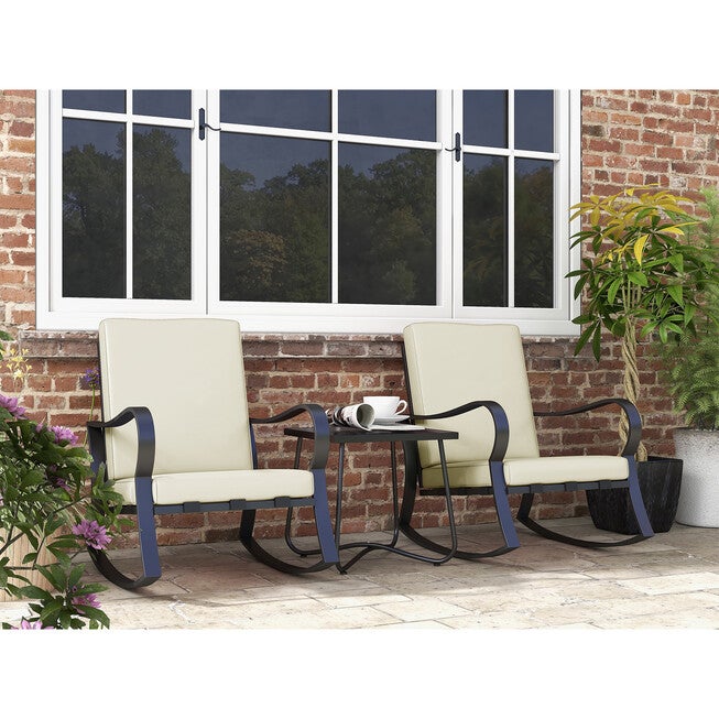 3-Piece Rocking Chair Set With Matching End Table, , on-hover image number null