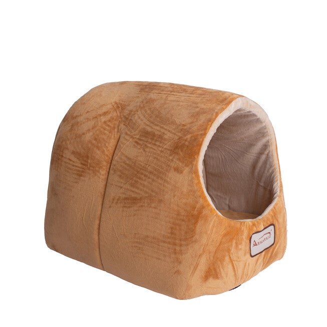 Cat Pet Small Dog Cave Shape Bed, Brown, , alternate image number 3