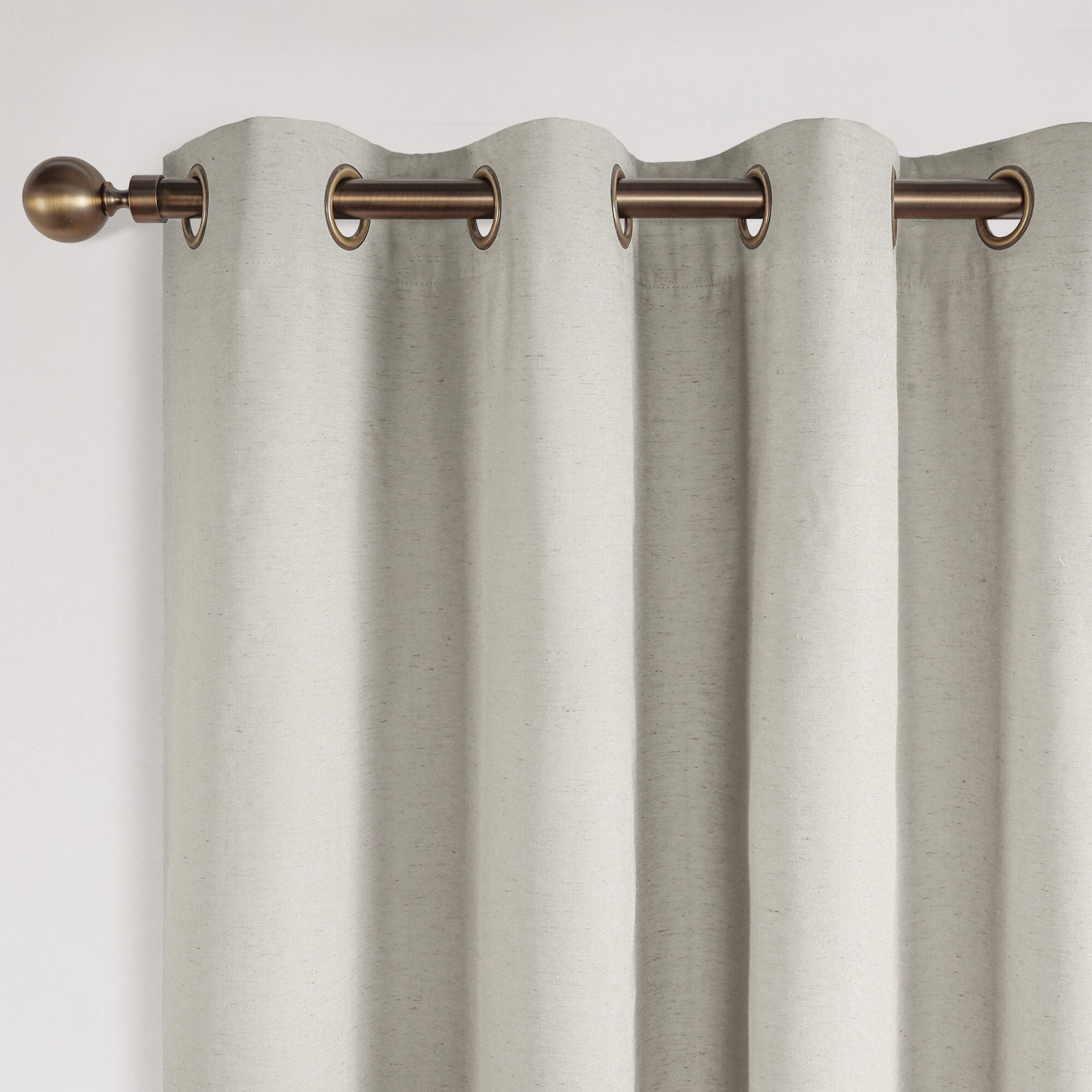 Blackout Linen Blend Grommet Panel Pair, LINEN, alternate image number 2