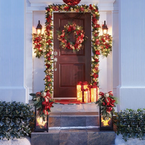 9' Pre-Lit Ribbon Garland, , alternate image number null