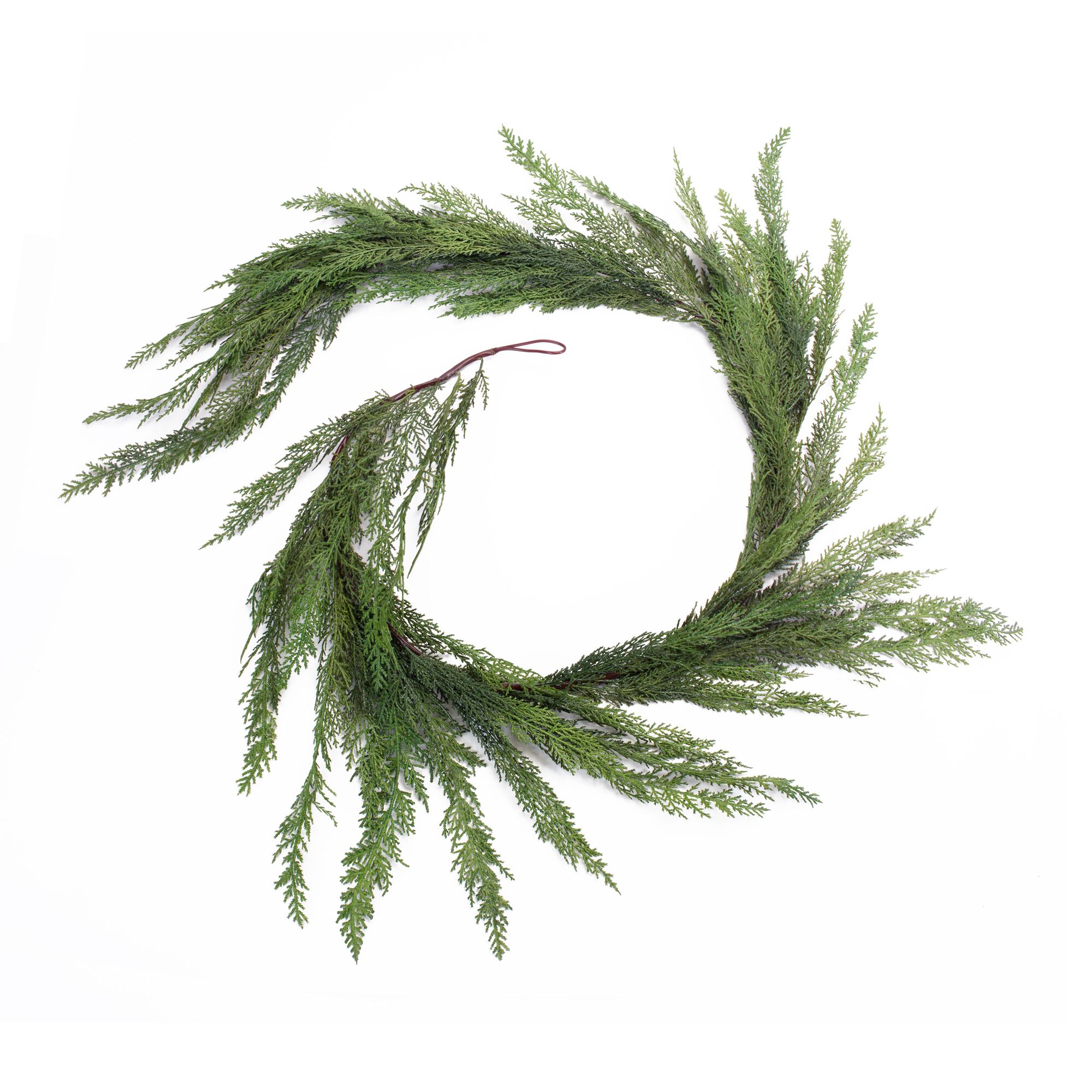 Winter Cedar Foliage Garland (Set of 2), GREEN BROWN, hi-res image number 0