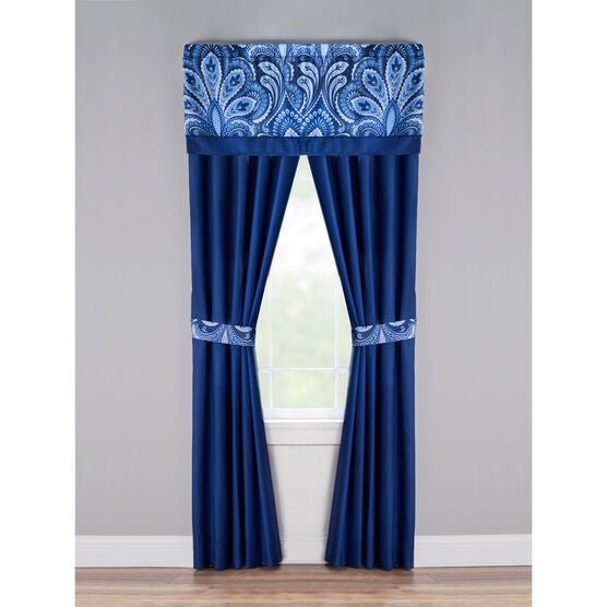 James Panel Set with Tiebacks, BLUE, hi-res image number null