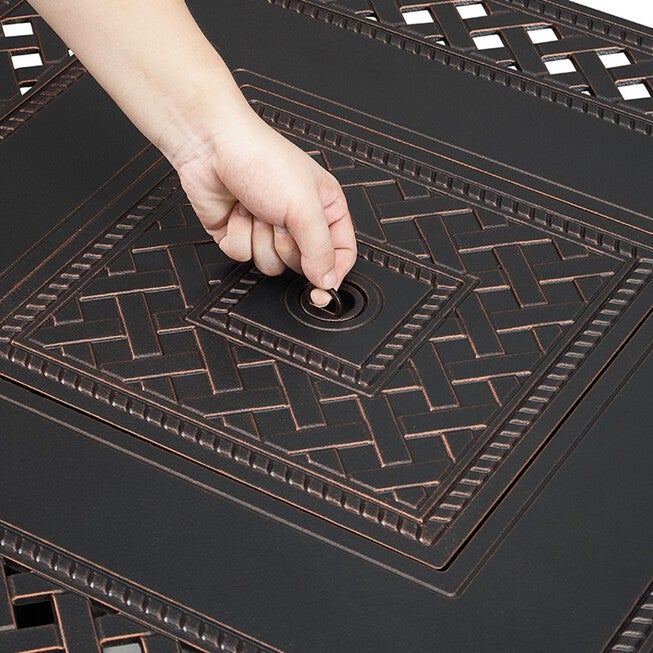 Downey 32 inches Square Aluminum LPG/NG Fire Pit, , alternate image number 9