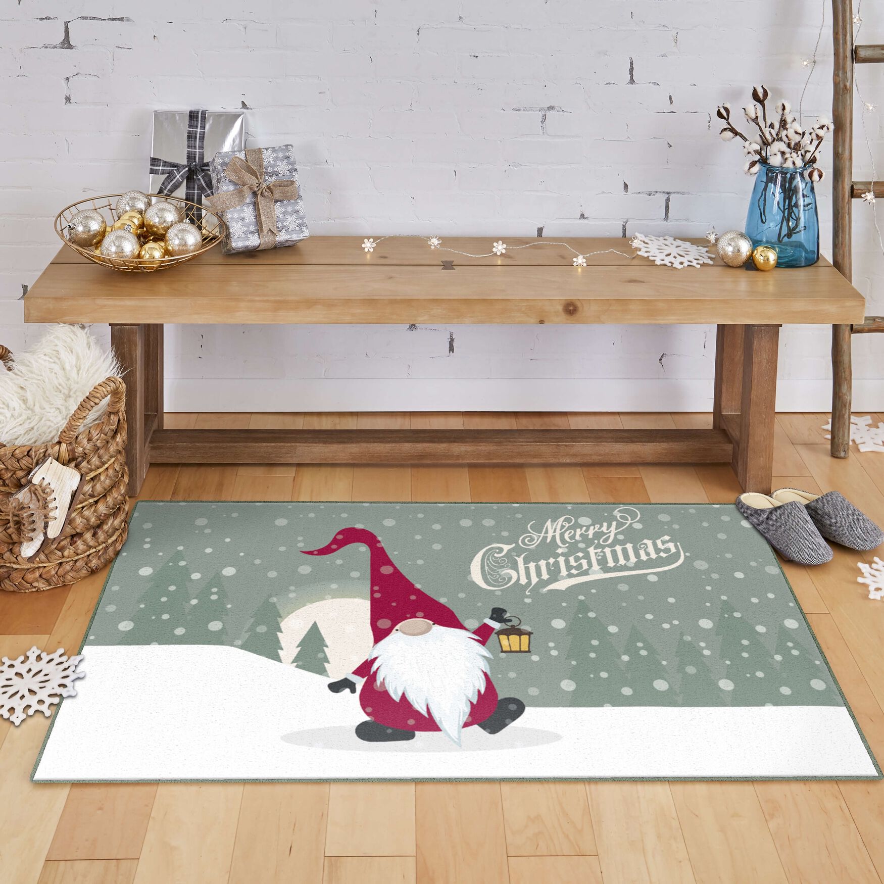 Merry Gnome Multi Kitchen Rug, , alternate image number 3