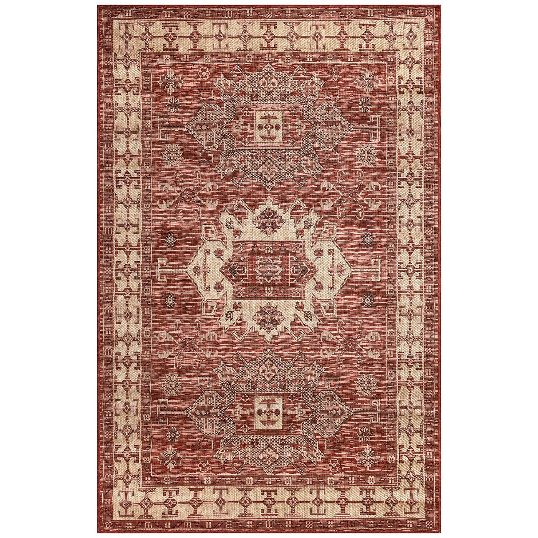 Carmel Kilim Indoor/Outdoor Area Rug Chili, CHILI, hi-res image number 0