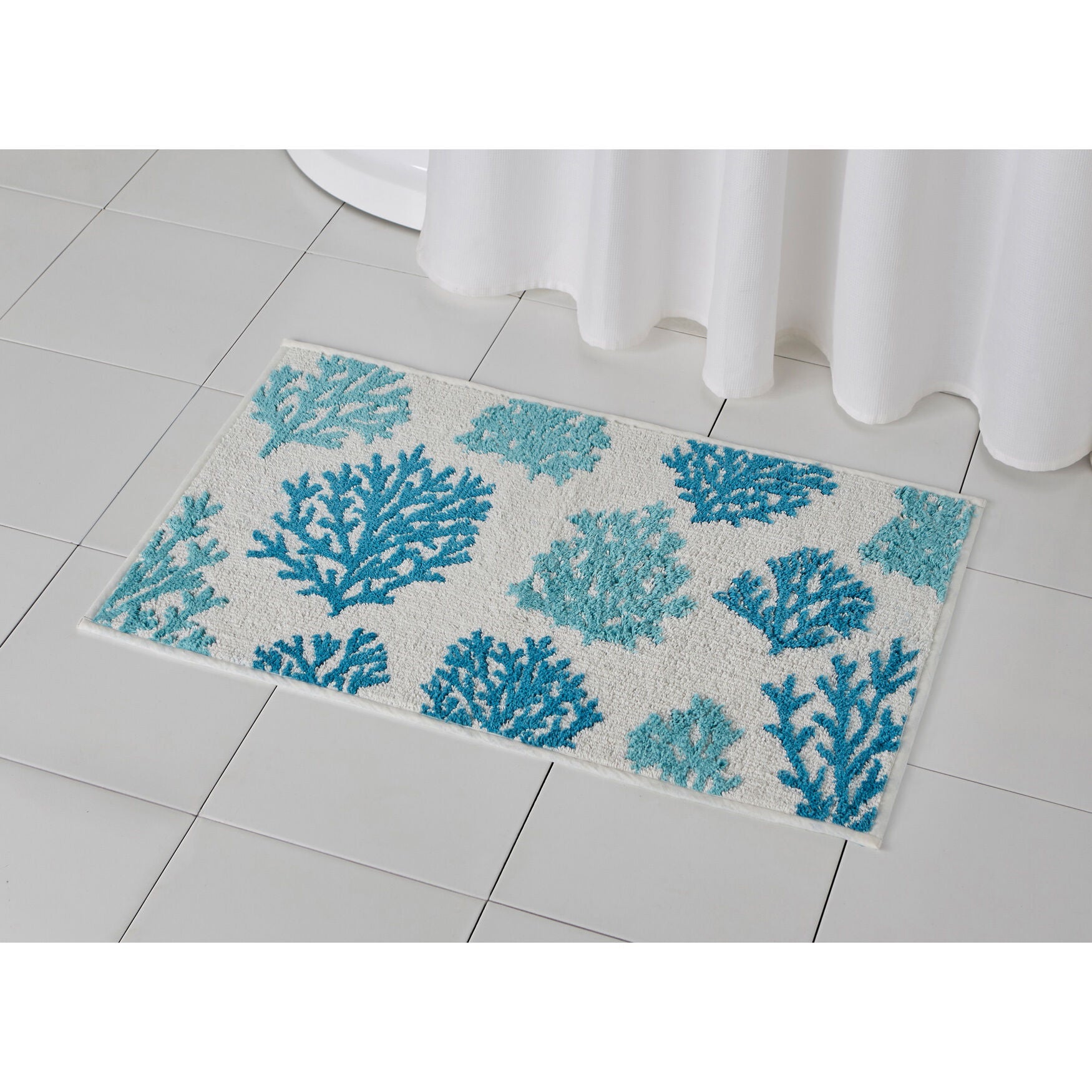 Coral Reef Bath Mat, TURQ MULTI, hi-res image number 0