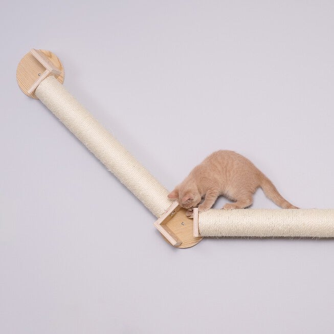 Armarkat Wall Series Wall Climbing Cat Post Bridge W2307, NATURAL BEIGE, alternate image number null