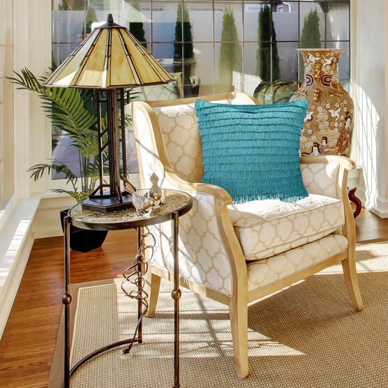 Edie@Home Gatsby Fringe Decorative Pillow Dec Pillow, , alternate image number null