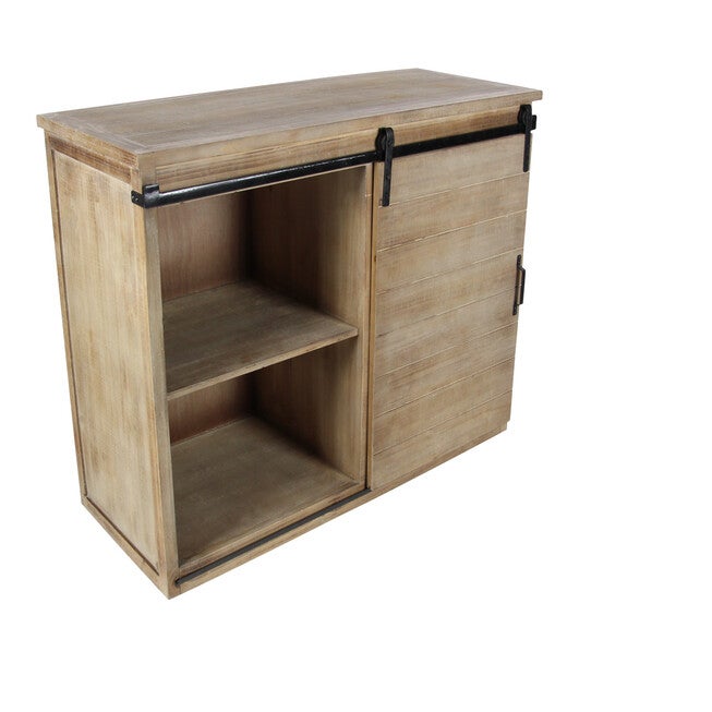 Brown Chinese fir Wood Rustic Cabinet, 32x44x19, , alternate image number 3