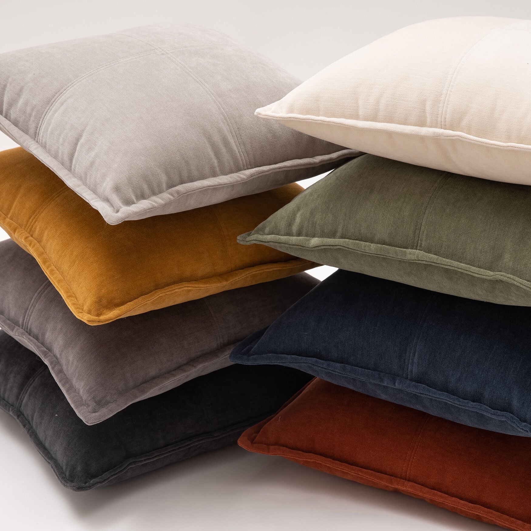 Lambent Cross Stitch Solid Square Pillow, , alternate image number 7