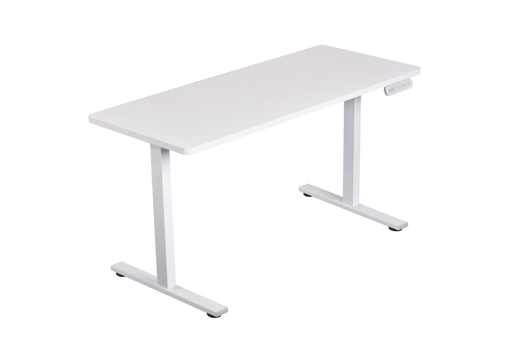 Electric Height adjustable Standing Desk, WHITE, alternate image number 2