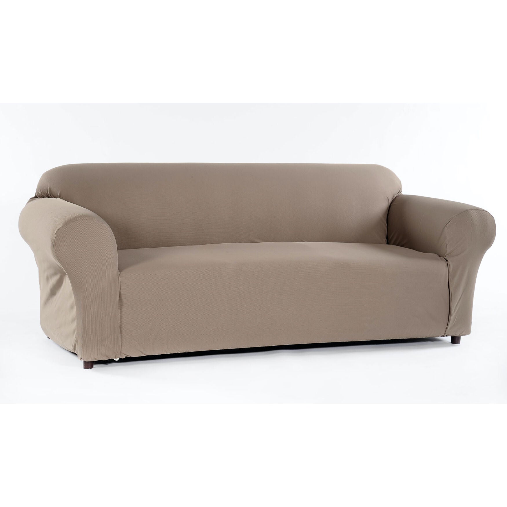 Waffle Stretch Slipcover, KHAKI, hi-res image number 0