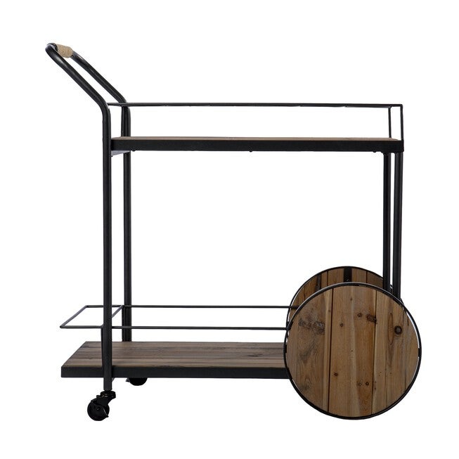 Pemton Reclaimed Wood Bar Cart, , on-hover image number 1