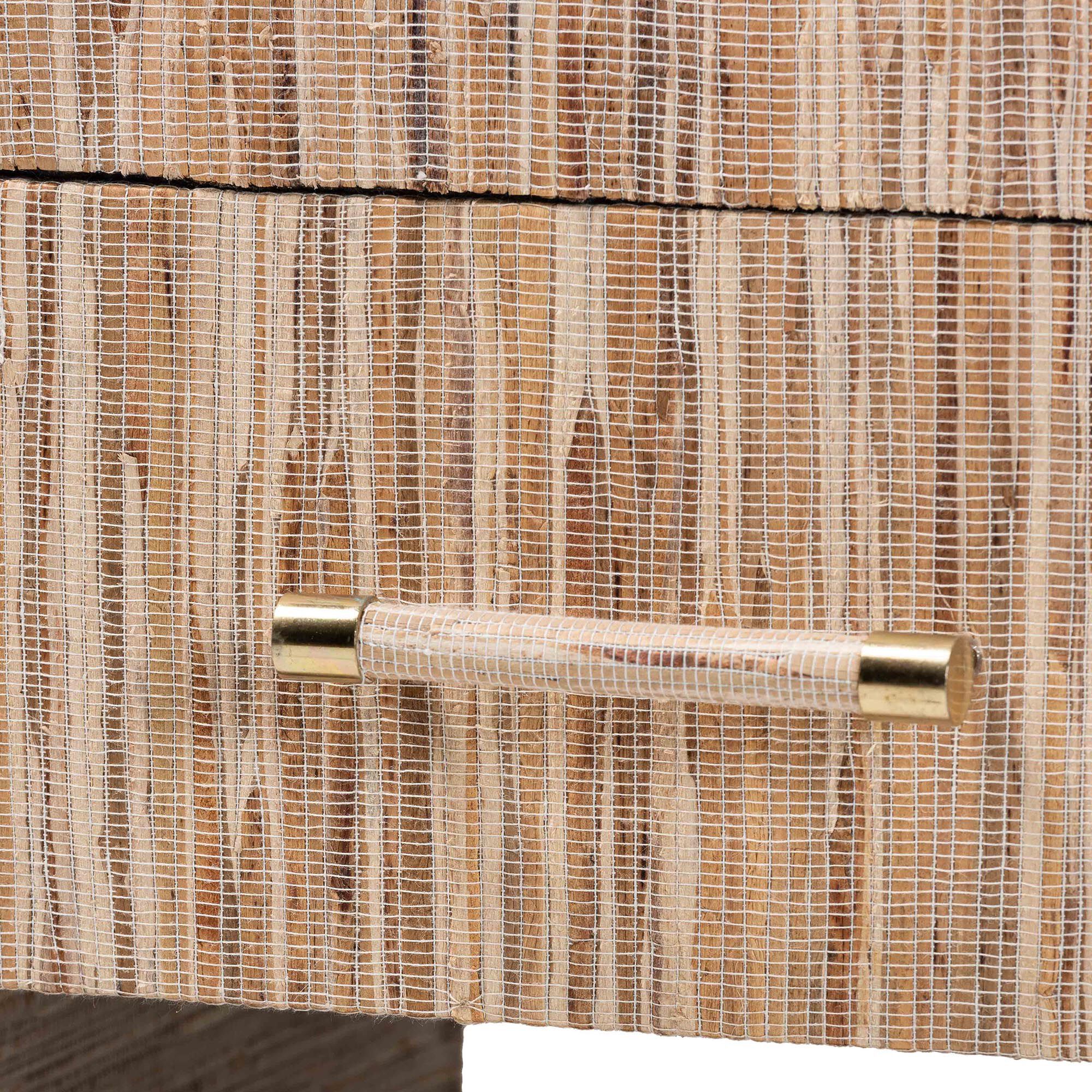 Callan Bohemian Woven Natural Grasscloth 1-Drawer Nightstand, NATURAL, alternate image number 6