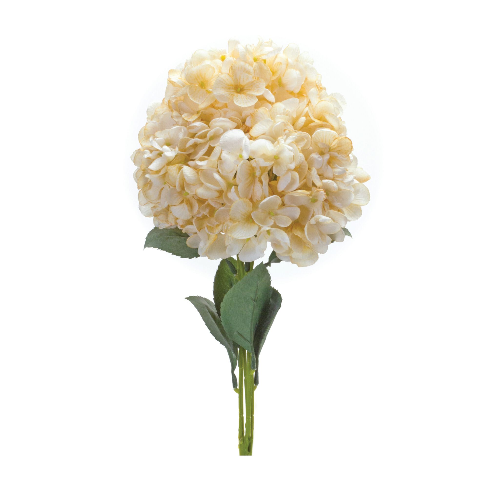 Hydrangea Bush (Set of 2) 19 inchesH Polyester, WHITE/GREEN, hi-res image number 0