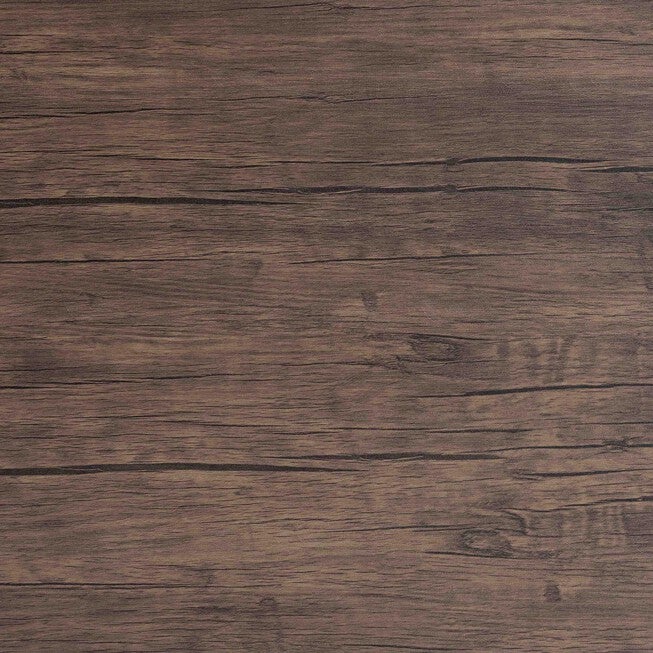 Dalair Industrial Rustic Brown Wood and Metal Dining Table, DARK BROWN, alternate image number null