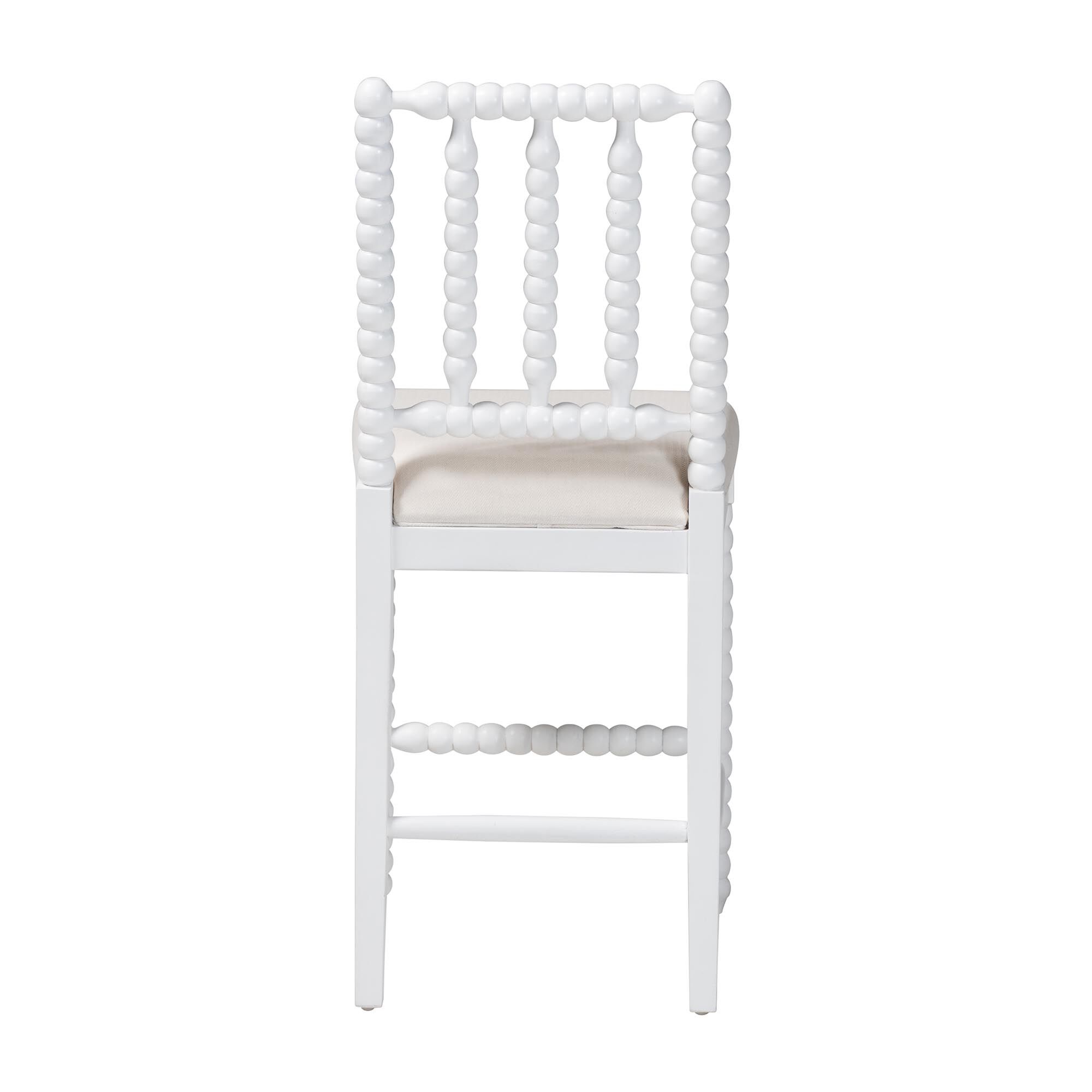 Deya Bobbin Counter Stool, WHITE, alternate image number 4