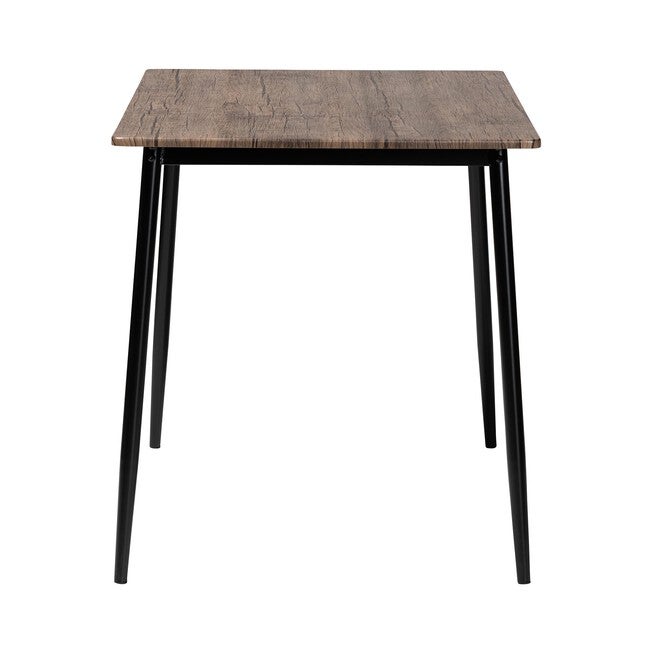 Dalair Industrial Rustic Brown Wood and Metal Dining Table, DARK BROWN, alternate image number null