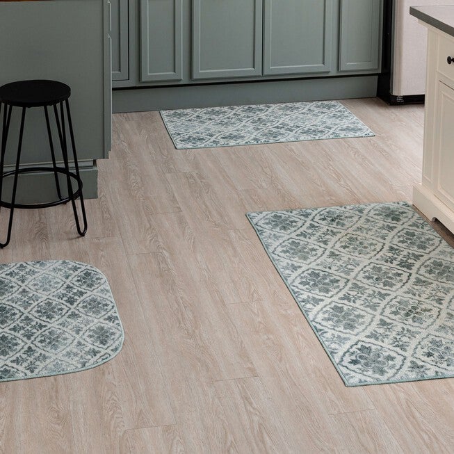 Diamond Ornament Grey Kitchen Rug, , alternate image number 6