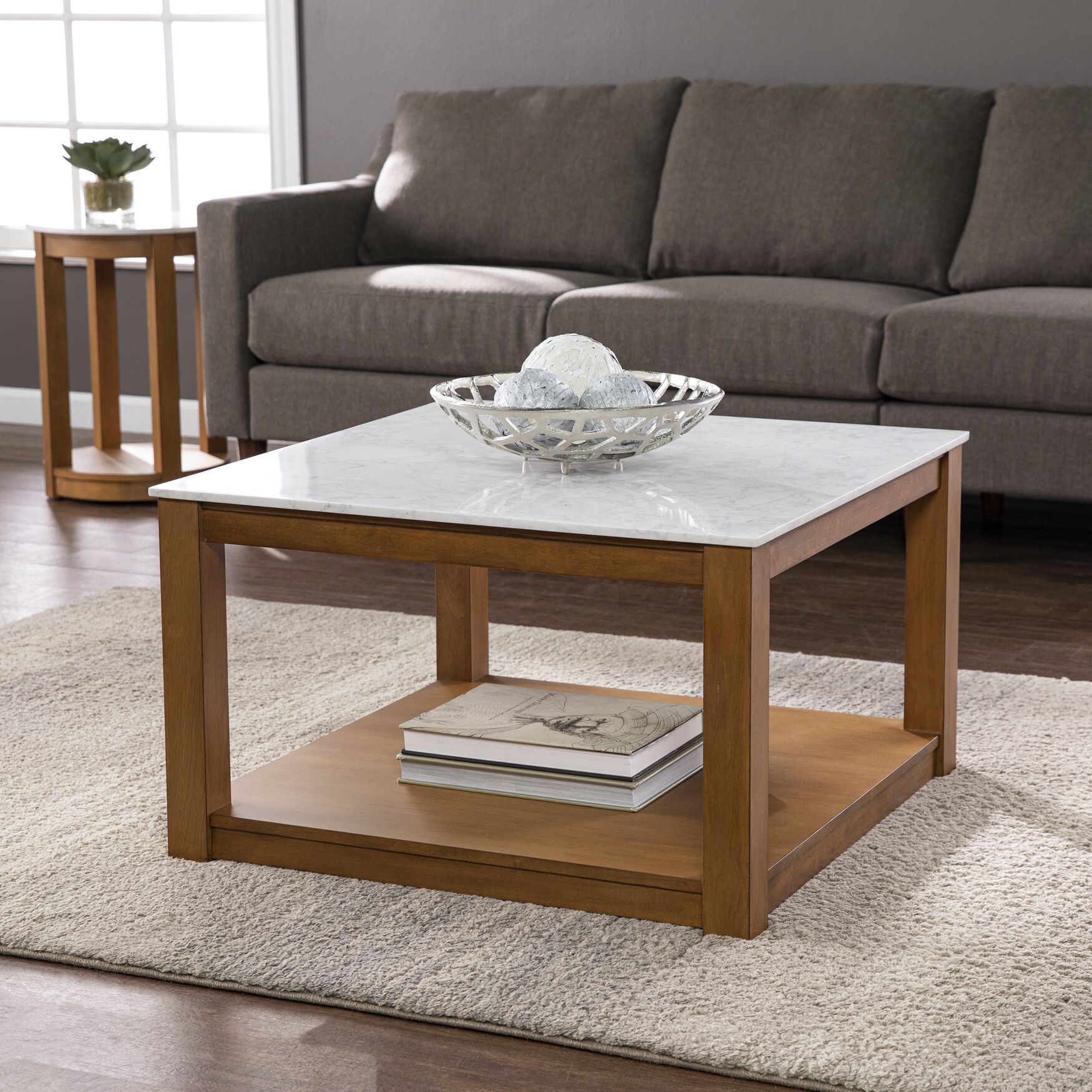 Chandlen Square Cocktail Table, WHITE, hi-res image number 0