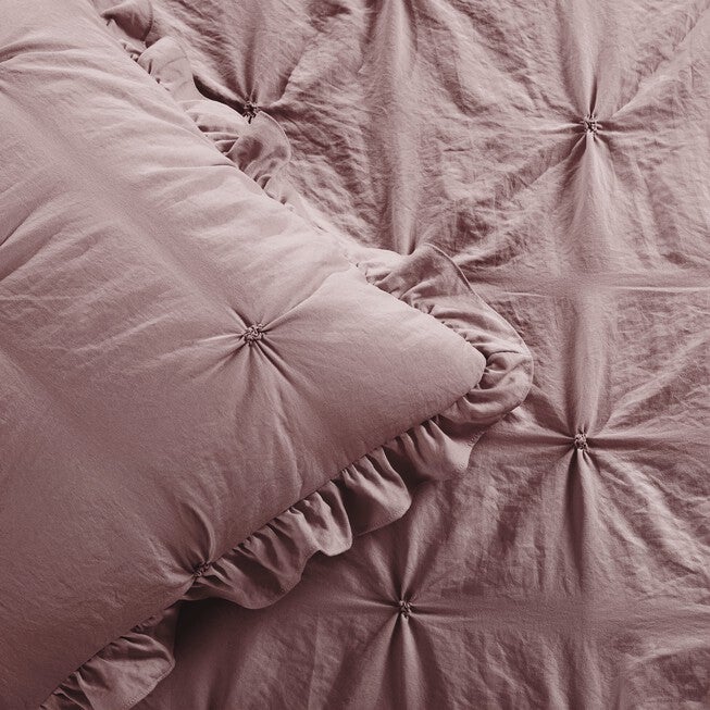 Ravello Pintuck Ruffle Skirt Bedspread 3 Pc Set, , alternate image number null