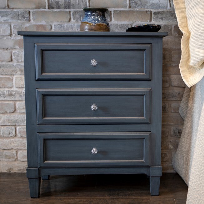 3-Drawer Side Table Antique Navy , , alternate image number null