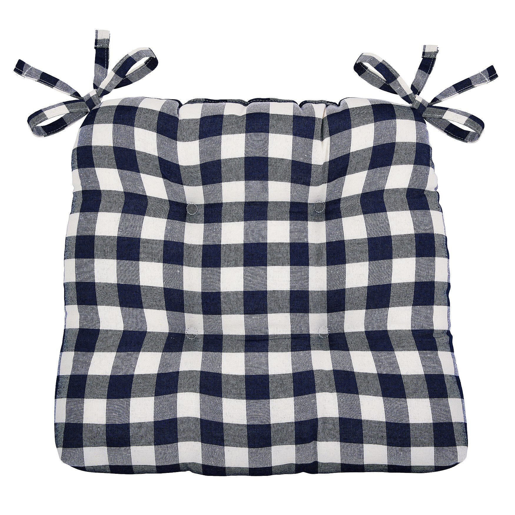 Buffalo Check Tufted Chair Seat Cushions Set of Two, , alternate image number 7