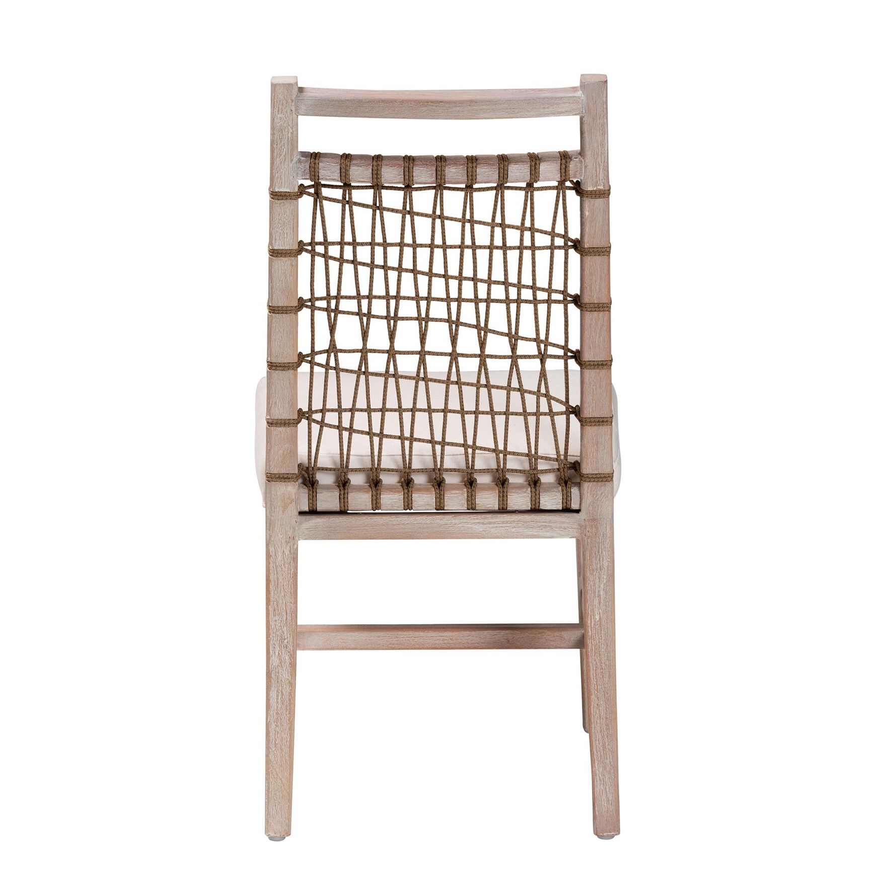 Ulric Modern Bohemian White Washed Mahogany Wood Dining Chair, , alternate image number 3