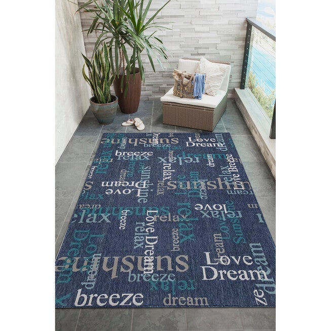 Liora Manne Riviera Happy Words Indoor/Outdoor Rug, , alternate image number 5