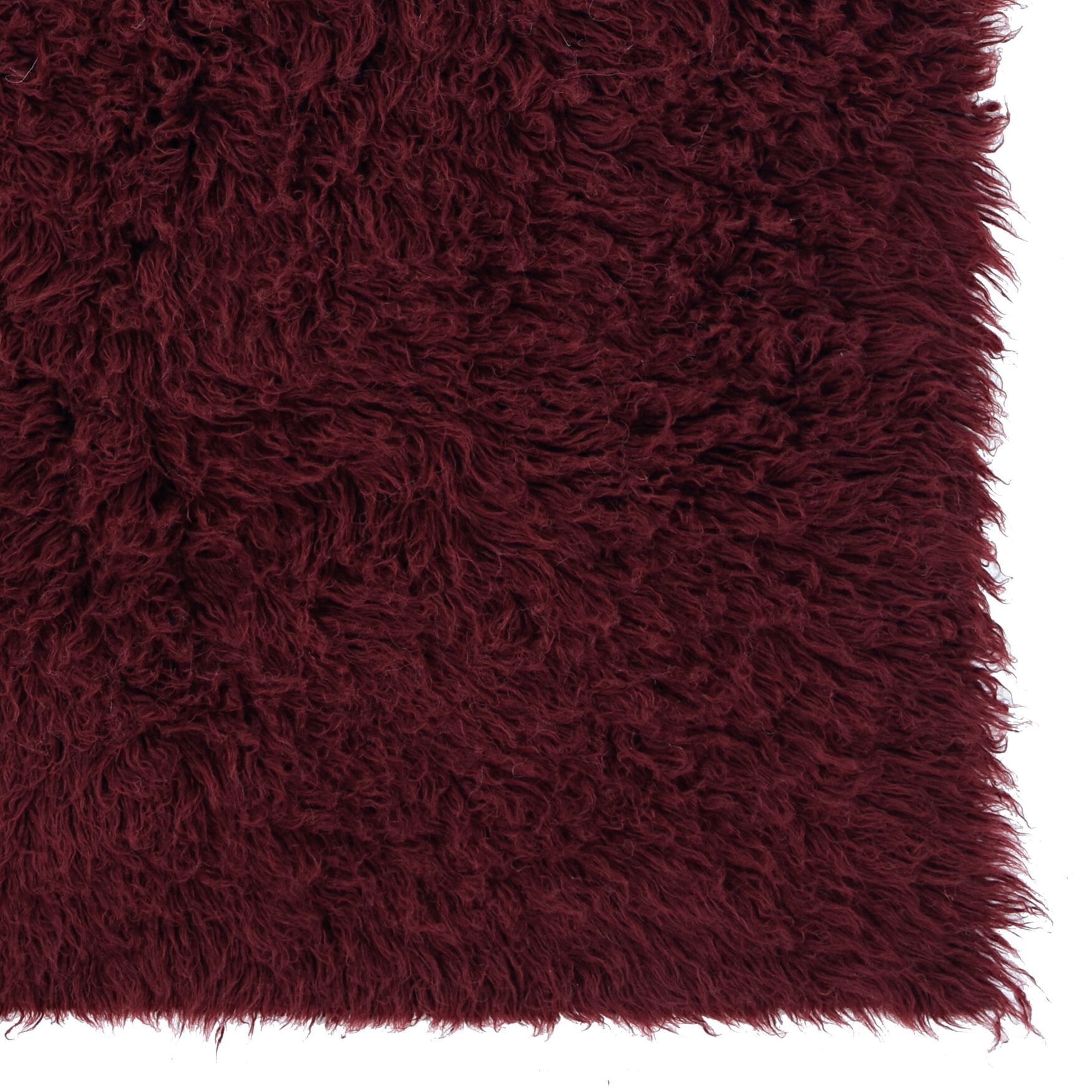 Flokati Burgundy Rug, , alternate image number 3