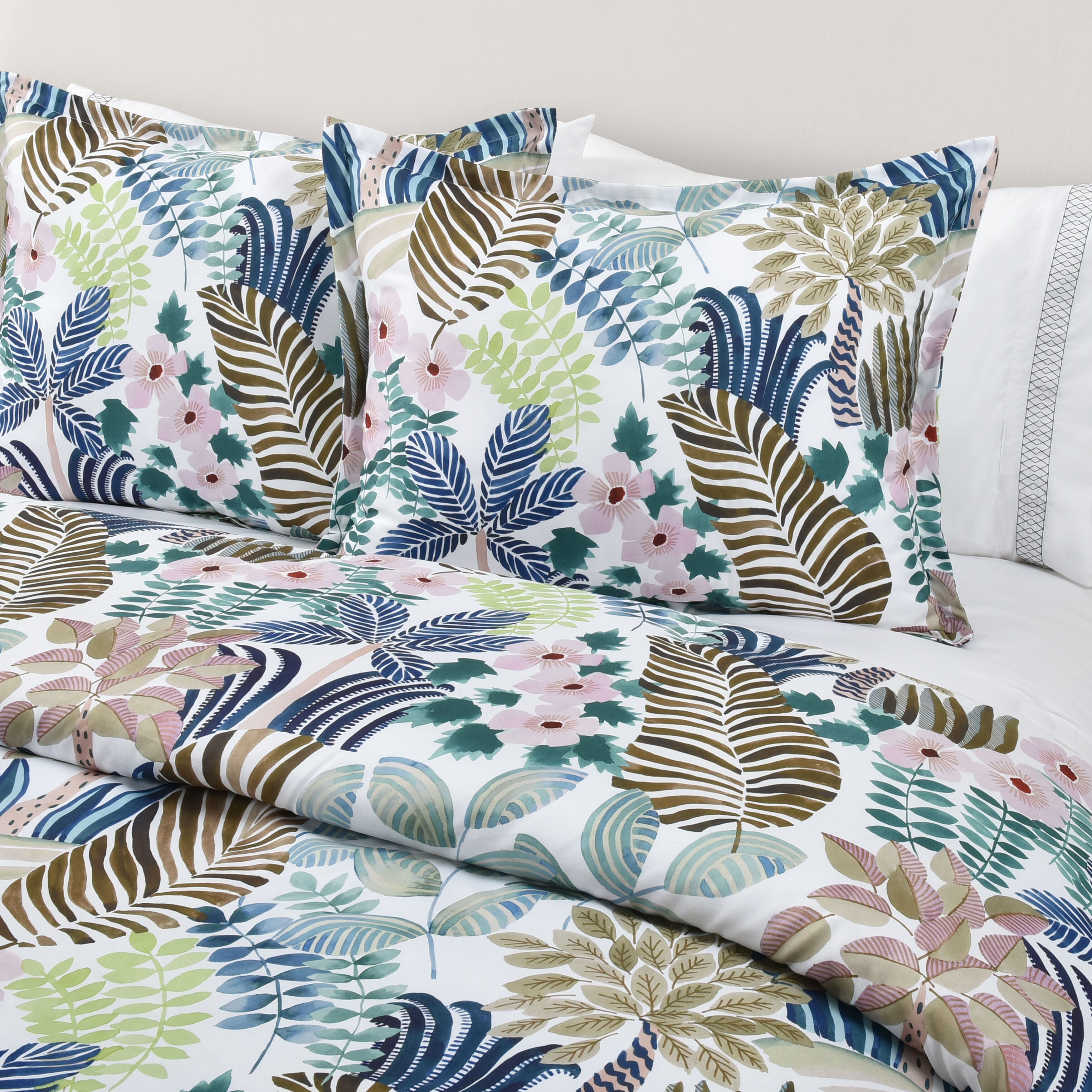 RAINFOREST FULL/QUEEN 3PC. COMFORTER SET, TEAL, alternate image number 1