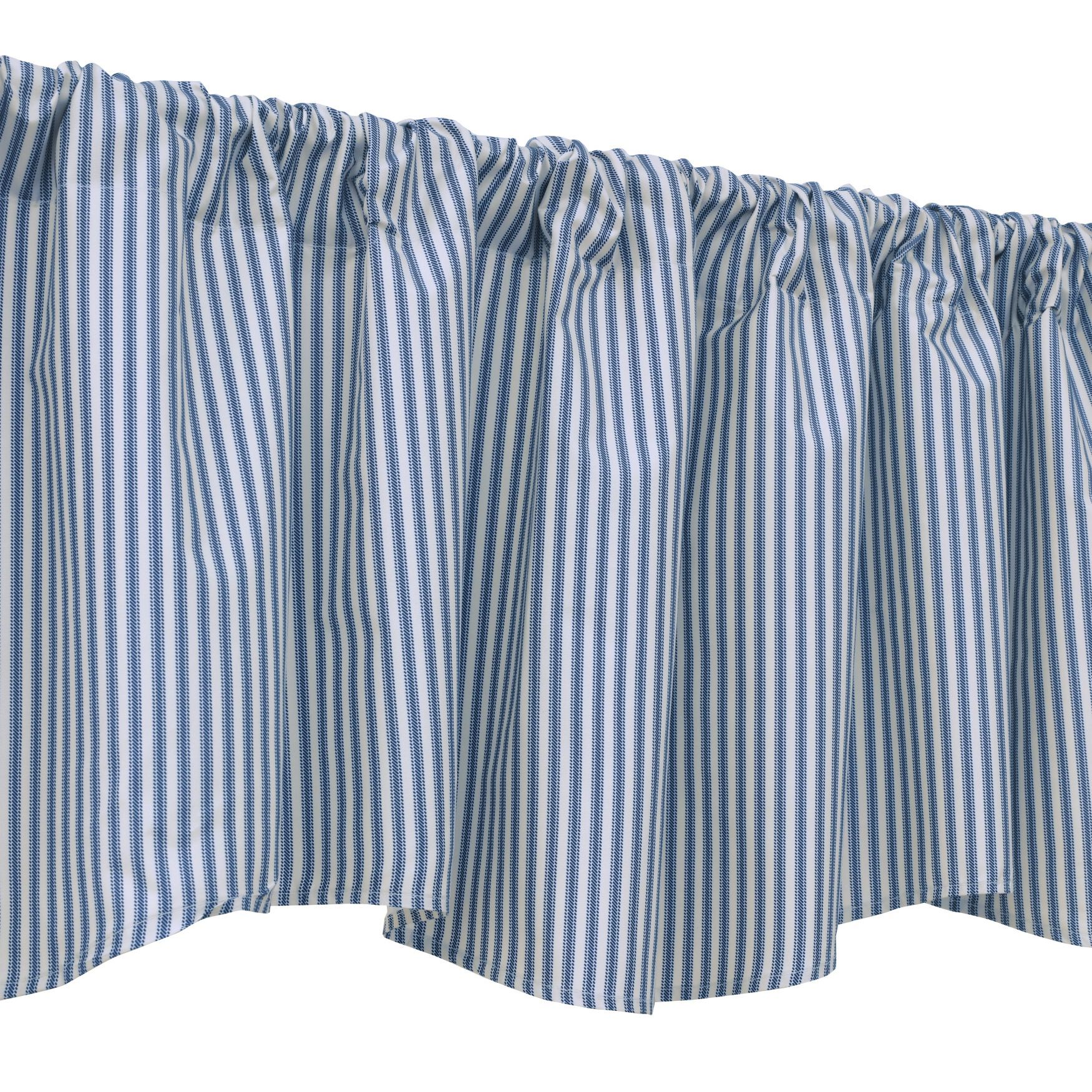 Ticking Stripe Room Darkening Pole Top Flat Valance, , alternate image number 7