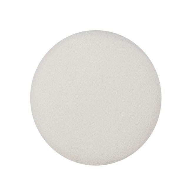 Kathy White Sherpa Round Ottoman Ottomans, , alternate image number null