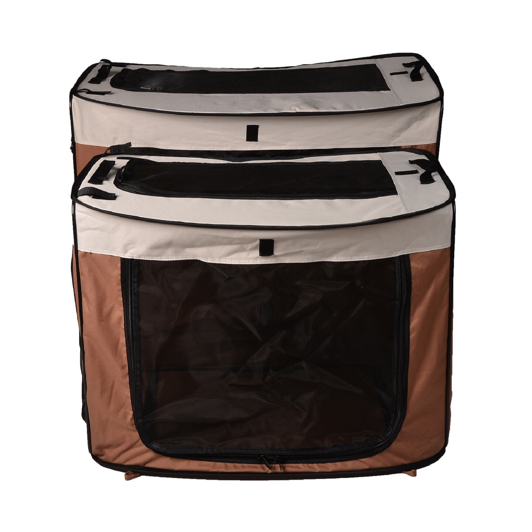 Large Portable/Foldable Kennel, 31.8 inches x 22.5 inches x 24.5 inches/25.6 inches x 20.86 inches x 2.35 inches, Brown, , alternate image number 7