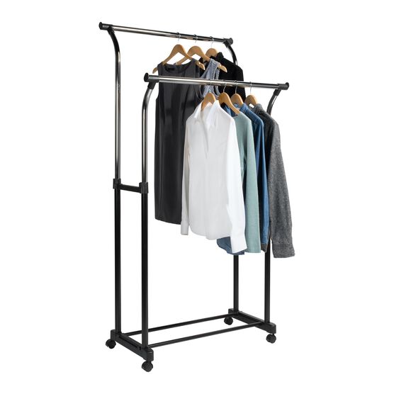 Flared Double Adjustable Garment Rack, , alternate image number null