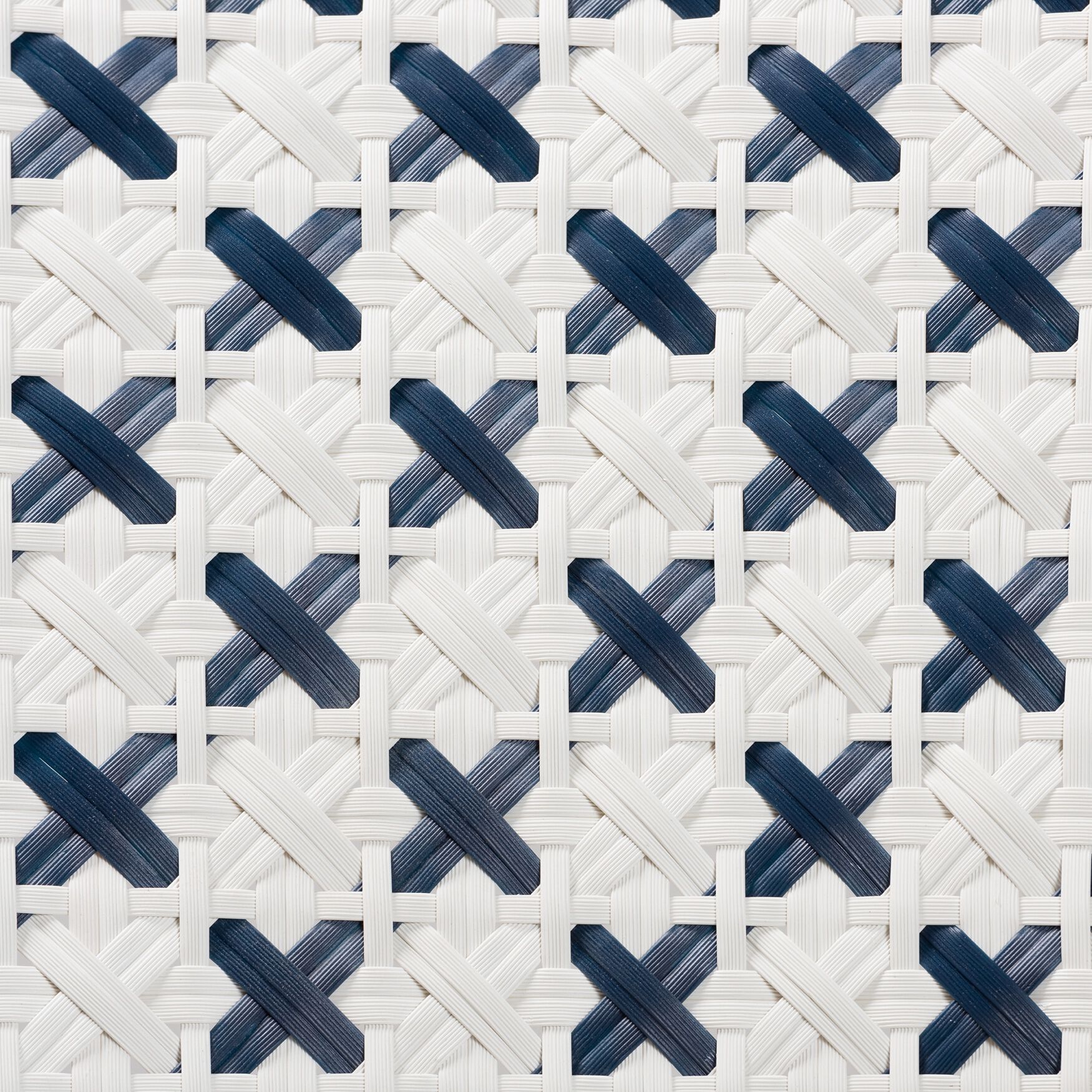 Bryson Modern French Blue And White Weaving And Natural Rattan Bistro Chair, , alternate image number 6