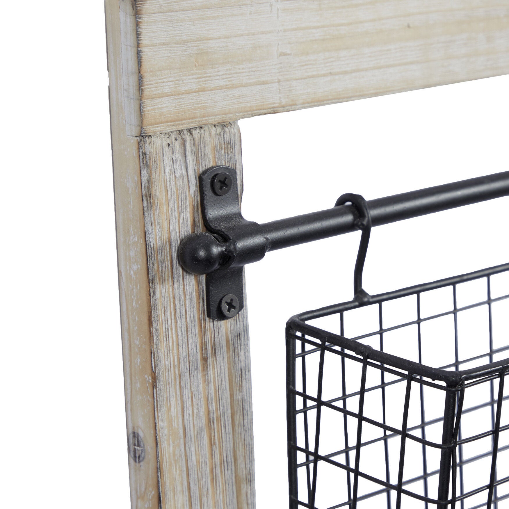 Black Metal Farmhouse Magazine Rack Holder Magazine Rack Holder, , alternate image number 4