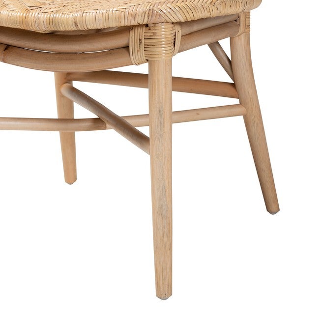 Osaka Modern Bohemian Natural Brown Rattan Dining Chair, , alternate image number 5