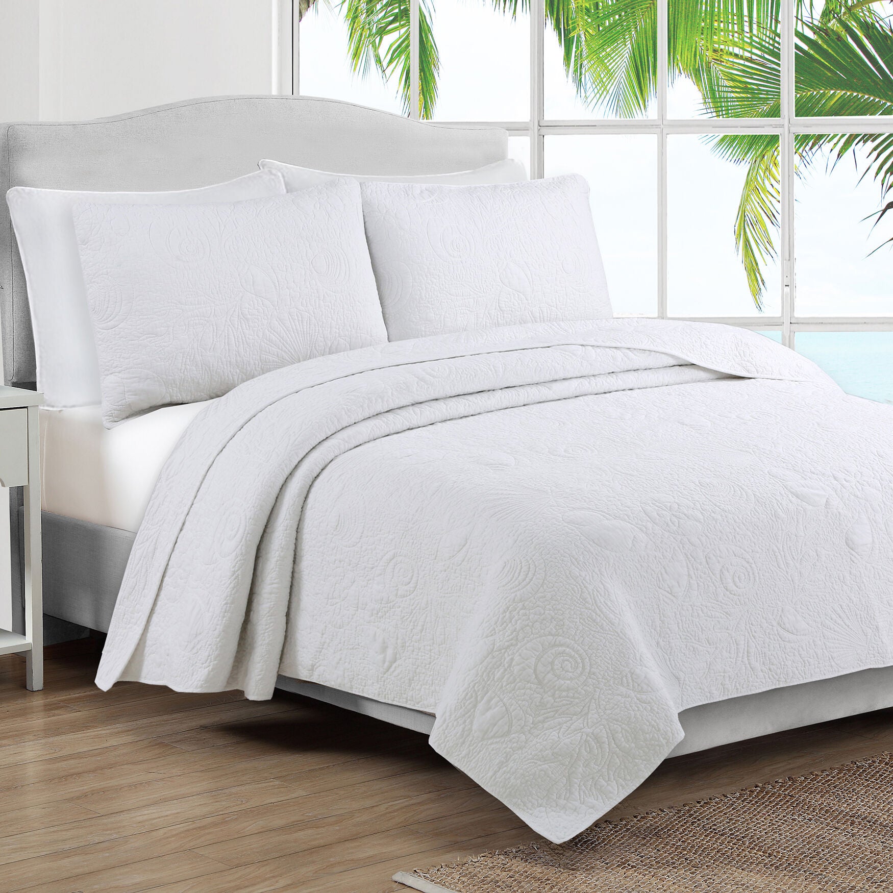 Estate Collection Seaside Quilt Set, WHITE, hi-res image number 0