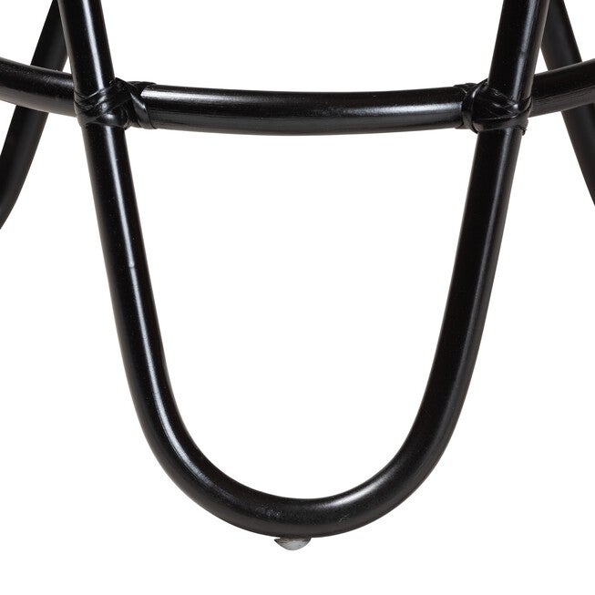 Pertessa Modern Bohemian Black Finished Rattan End Table, , alternate image number 2