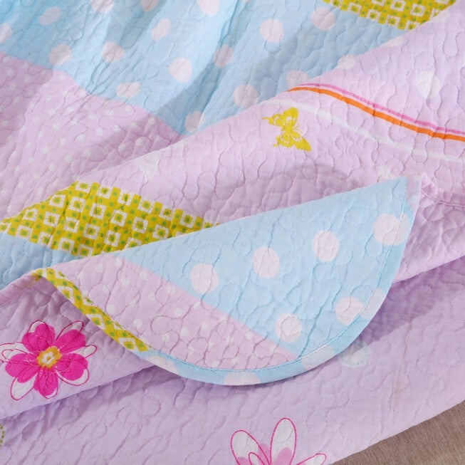 Polka Dot Stripe Quilt and Pillow Sham Set, , alternate image number 2