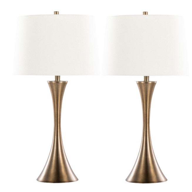 Lenuxe 29 inches Metal Table Lamp - Set Of 2, , on-hover image number null