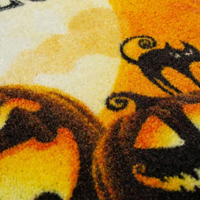 Pumpkin Sunset Orange Kitchen Rug, , alternate image number 2