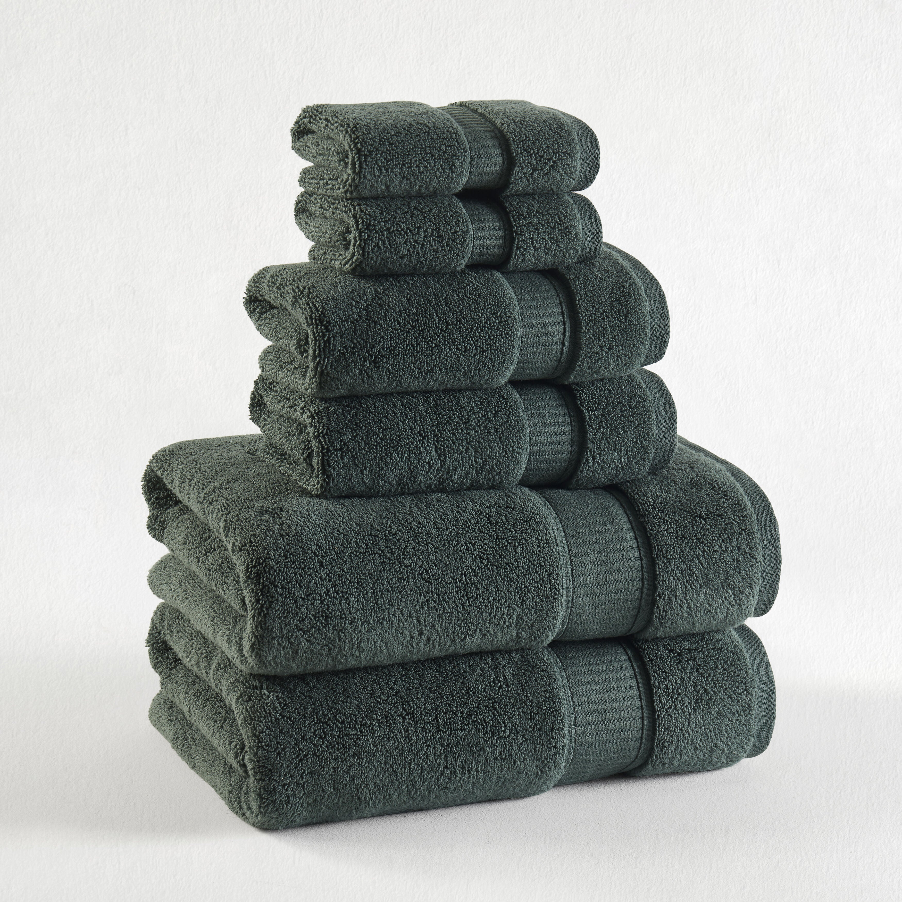 BELMORE 6PC. TOWEL SET, SEAWEED, hi-res image number 0