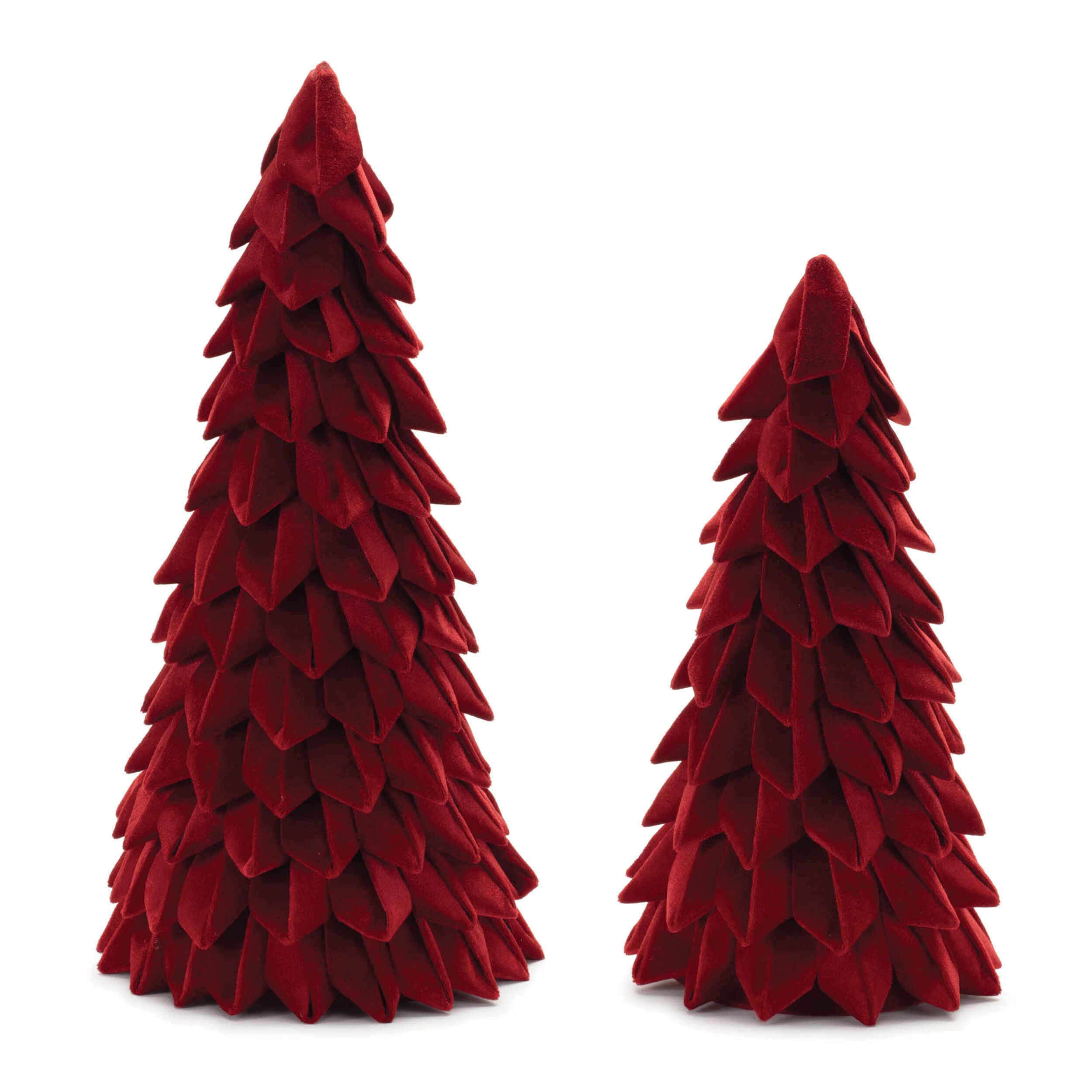 Fabric Pine Tree (Set of 2), RED, hi-res image number 0