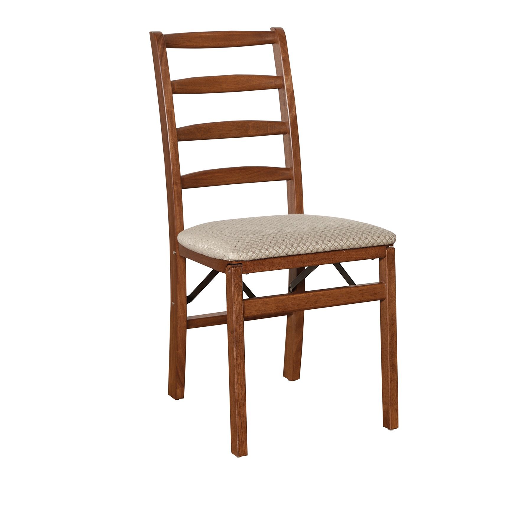 Shaker Ladderback Wood Folding Chairs, Set Of 2, CHERRY, hi-res image number 0