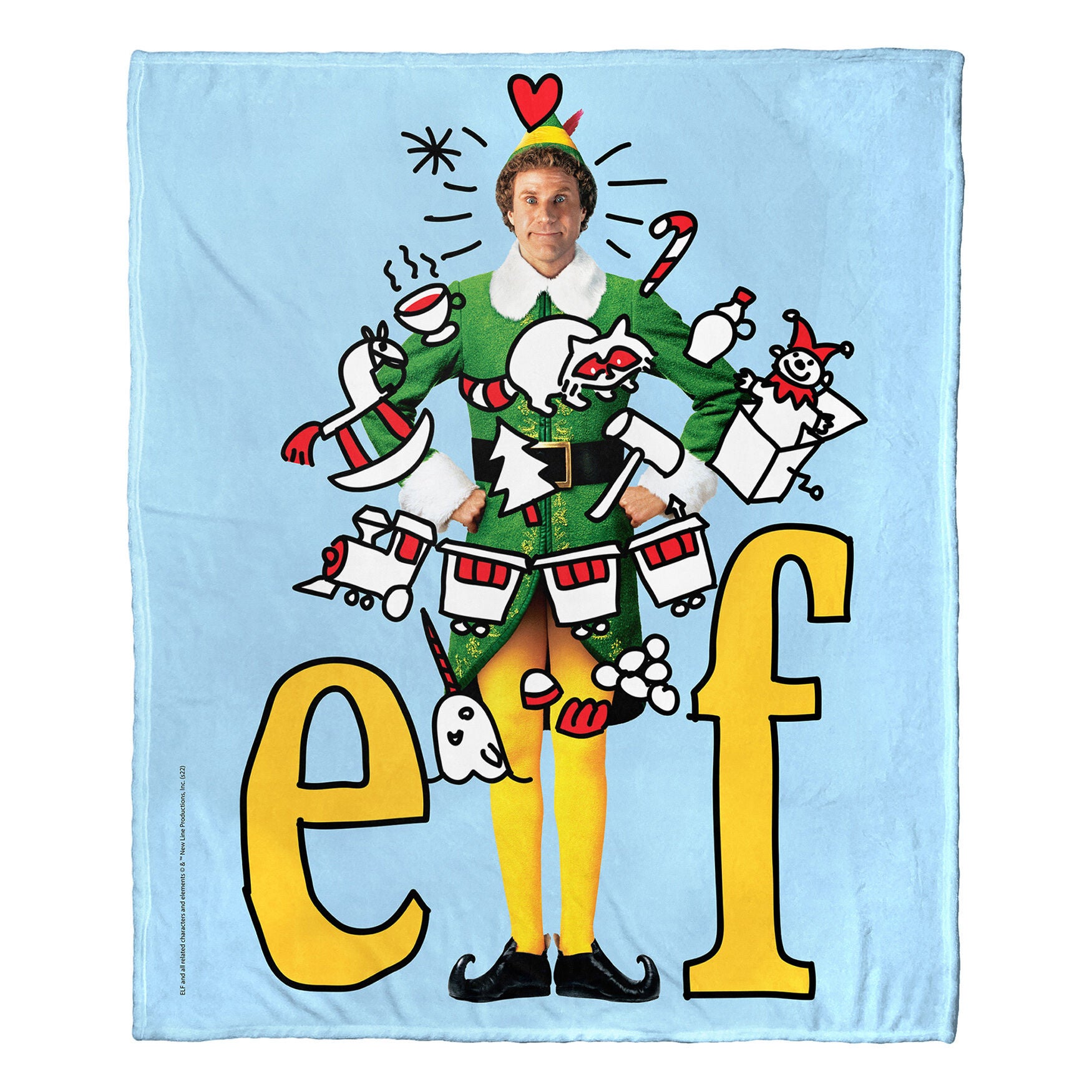 Wb Elf Montage Silk Touch Throw Blanket, , on-hover image number 1