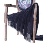 Battilo Home Throw Blanket Textured Solid Soft Sofa Couch Decorative Knit Blanket, 50" x 60", , on-hover image number null