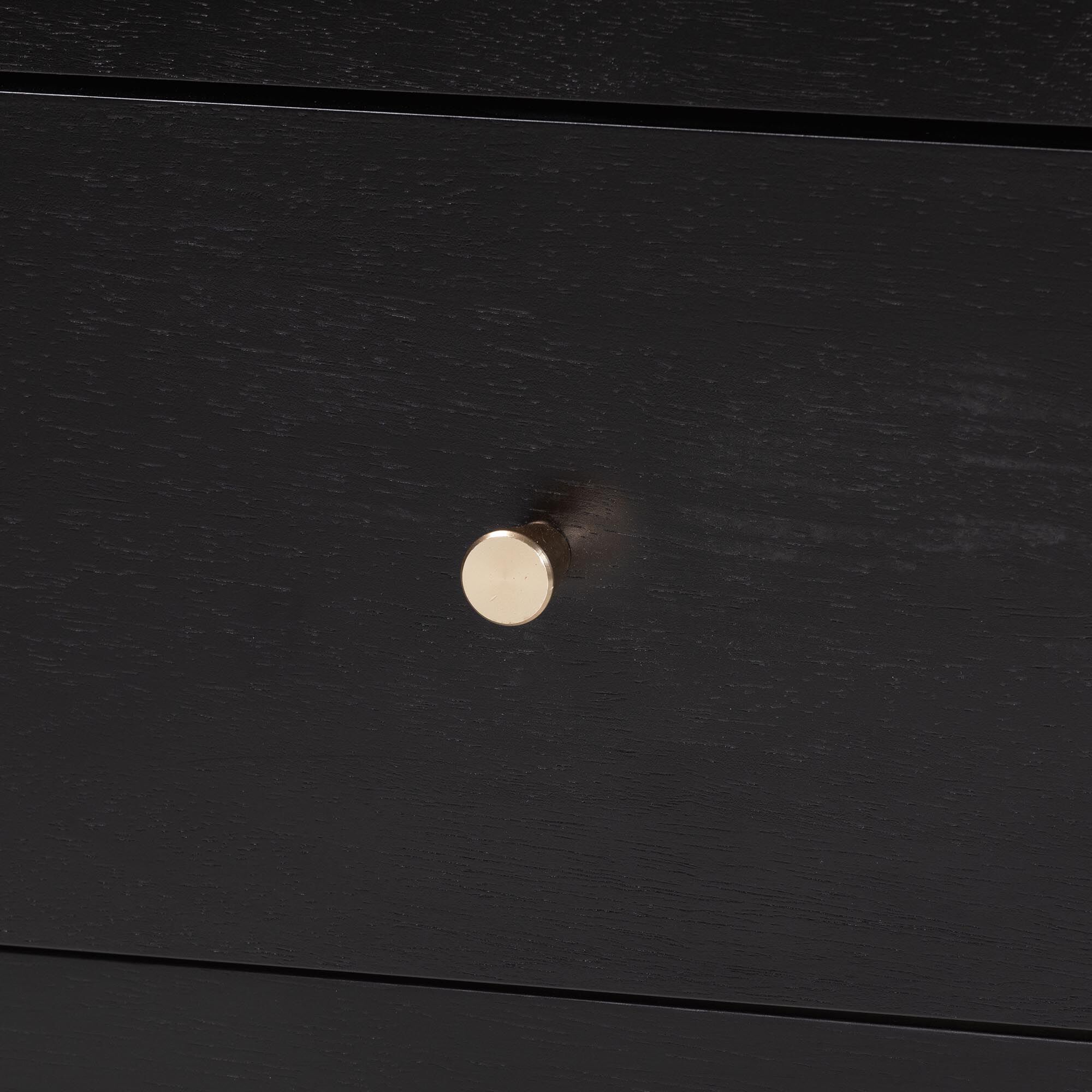 Lucera Mid-Century White 2-Drawer Bobbin Nightstand, BLACK, alternate image number 5