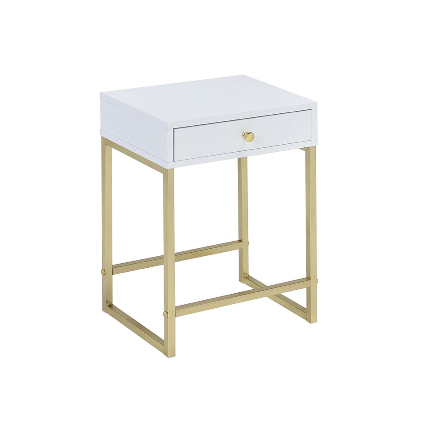Accent Table, WHITE BRASS, hi-res image number 0